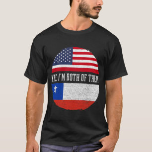 Camiseta Medio Norteamericano Medio Chileno Bandera Estadou