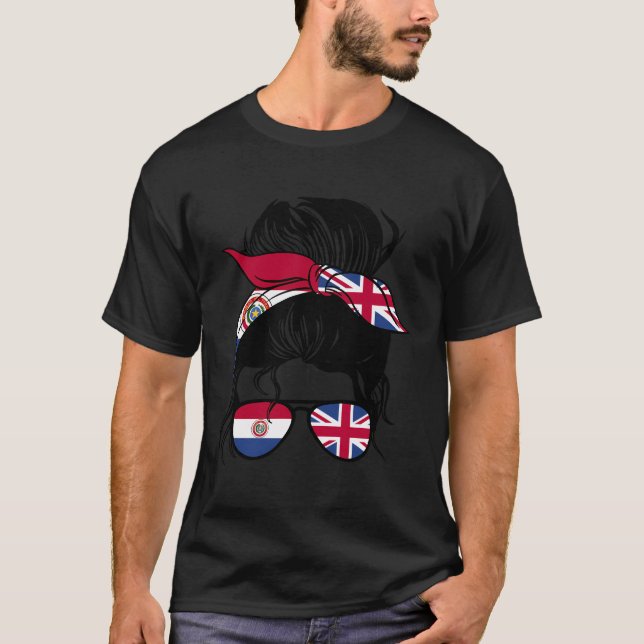 Camiseta Medio Paraguayo Medio Británico Mezcla Paraguay Y  (Anverso)
