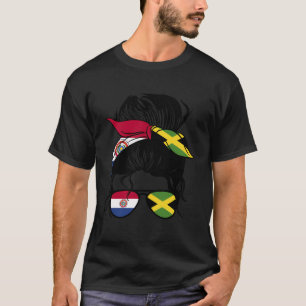 Camiseta Medio Paraguayo Mitad Jamaiquino Mezcla Paraguay Y