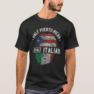 Camiseta Medio Patrimonio De Bandera De Puerto Rico Y Medio