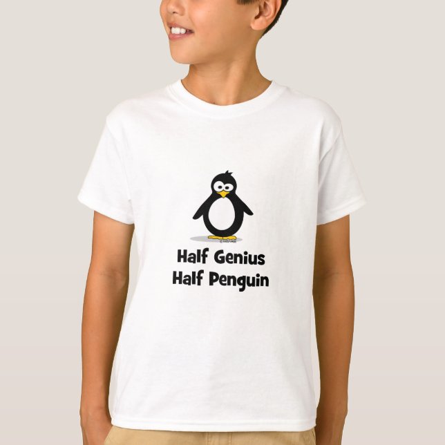 Camiseta Medio pingüino del medio genio (Anverso)