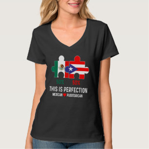 Camiseta Medio Puerto Media Bandera Mexicana Raza Mixta Pri