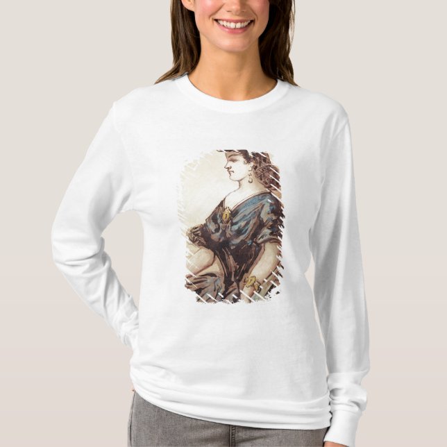 Camiseta Medio retrato de la longitud de una mujer (Anverso)
