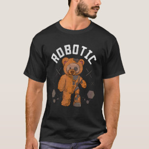 Camiseta Medio Robot Teddy Bear Estética Robótica