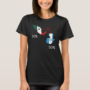 Camiseta Medio salvadoreño medio hondureño Mapa de bandera 