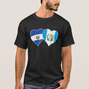 Camiseta Medio salvadoreño mitad Bandera guatemalteca El Sa