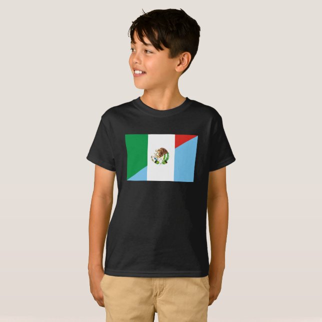 Camiseta medio símbolo del país de la bandera de México (Anverso completo)
