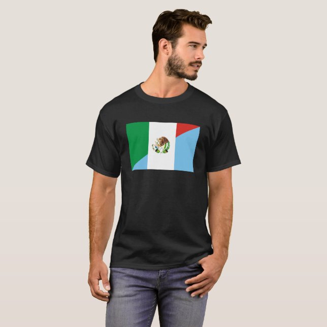 Camiseta medio símbolo del país de la bandera de México (Anverso completo)