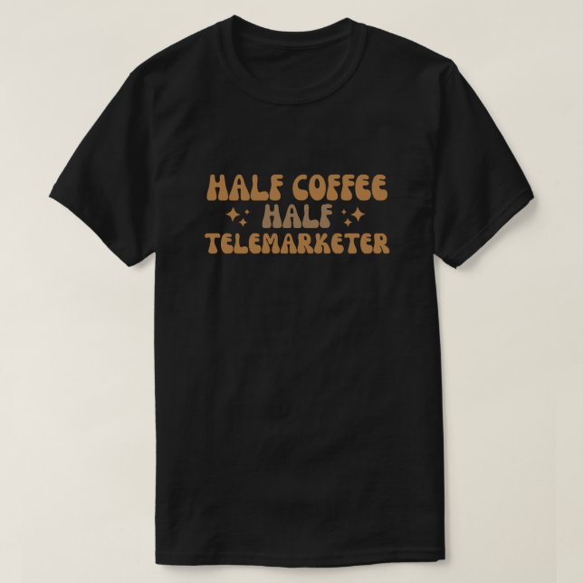 Camiseta Medio telemarquizador de café (Diseño del anverso)
