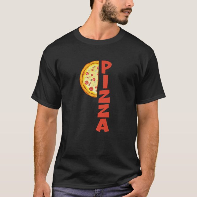 Camiseta Medio Trozo De Pizza Foodie Comida Italiana Gracio (Anverso)