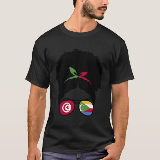 Camiseta Medio Tunecino Medio Comorana Afro Túnez Y Comoro