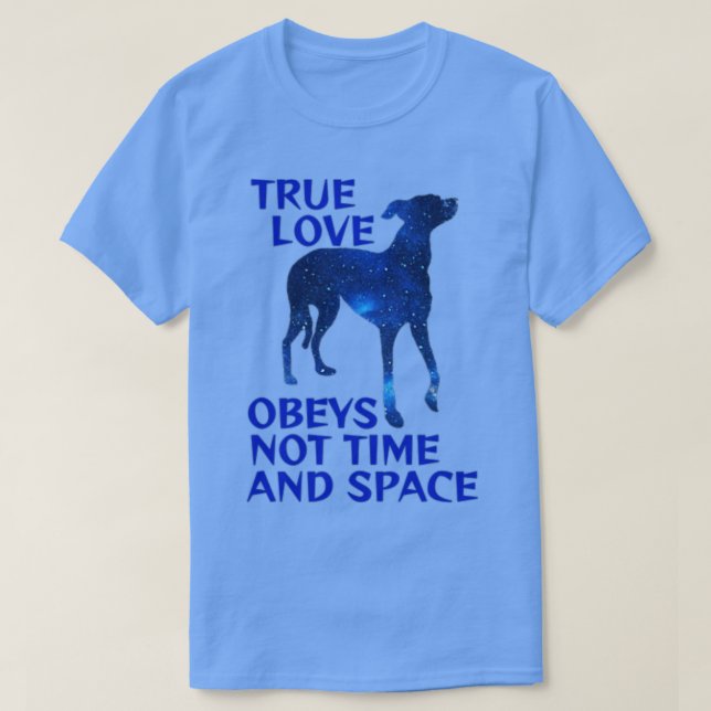 Camiseta Mediodía Blue Starry Night Sky Galaxy Greyhound (Diseño del anverso)