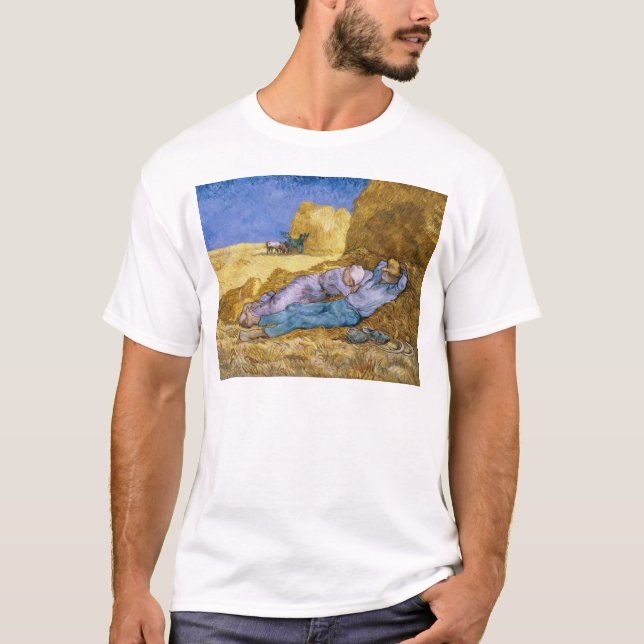 Camiseta Mediodía de Vincent van Gogh el |, la siesta, (Anverso)