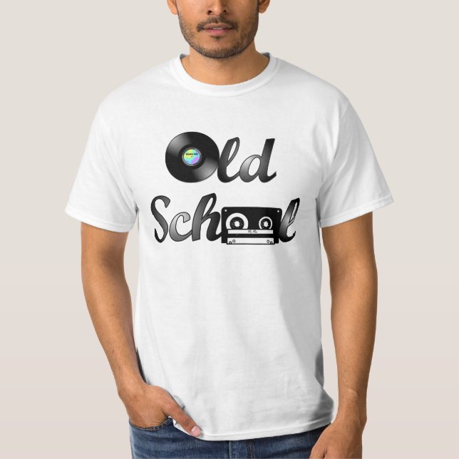 Camiseta Medios de la música de la escuela vieja (Anverso)