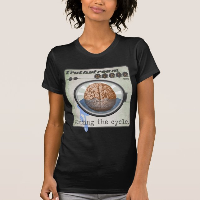 Camiseta Medios de Truthstream que lavan el cerebro el (Anverso)