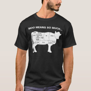 Camiseta Medios divertidos del MOO de la vaca tanto