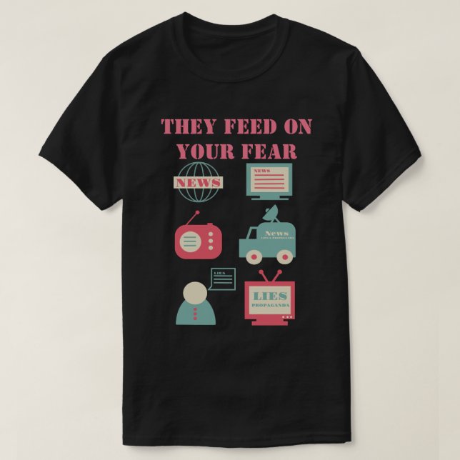 Camiseta Medios Masivos - Se Alimentan De Tu Miedo (Diseño del anverso)