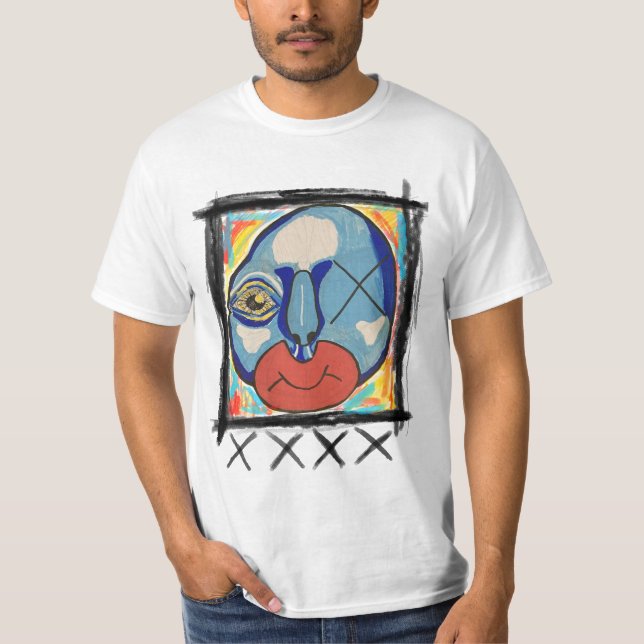 Camiseta Medios mixtos de Blue Guy (Anverso)