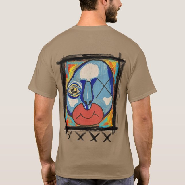 Camiseta Medios mixtos de Blue Guy (Reverso)