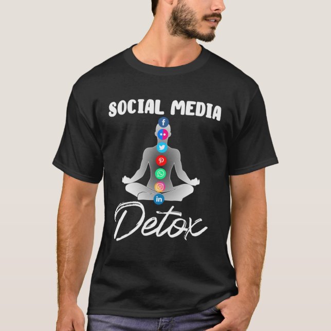 Camiseta Medios sociales descomponen la divertida D digital (Anverso)