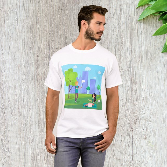 Camiseta Medios Sociales En El Parque (Subido por el creador)