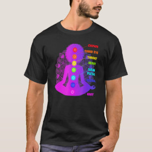 Camiseta Meditación Afro Chakras Yoga Mujeres Negras