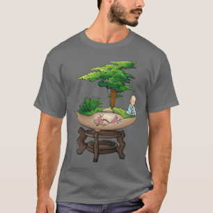 Camiseta Meditación Bonsái JARDÍN ZEN SUEÑOS 90s retro