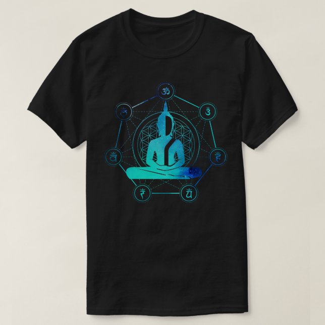 Camiseta Meditación Buda Zen Chakra Espiritual (Diseño del anverso)