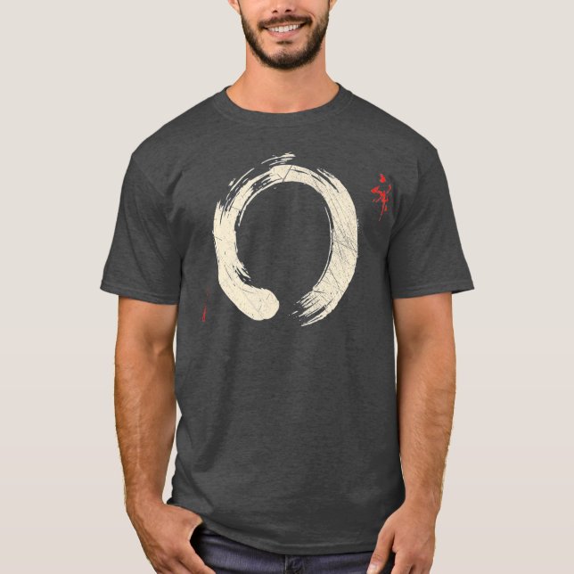 Camiseta Meditación Budista Yoga Bonsai Zen Enso Circle (Anverso)