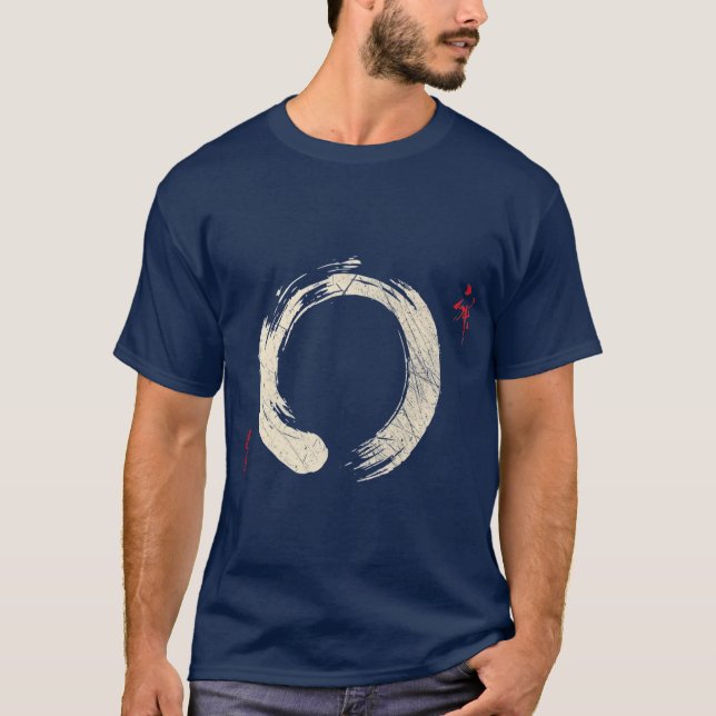 Camiseta Meditación Budista Yoga Bonsai Zen Enso Circle (Anverso)