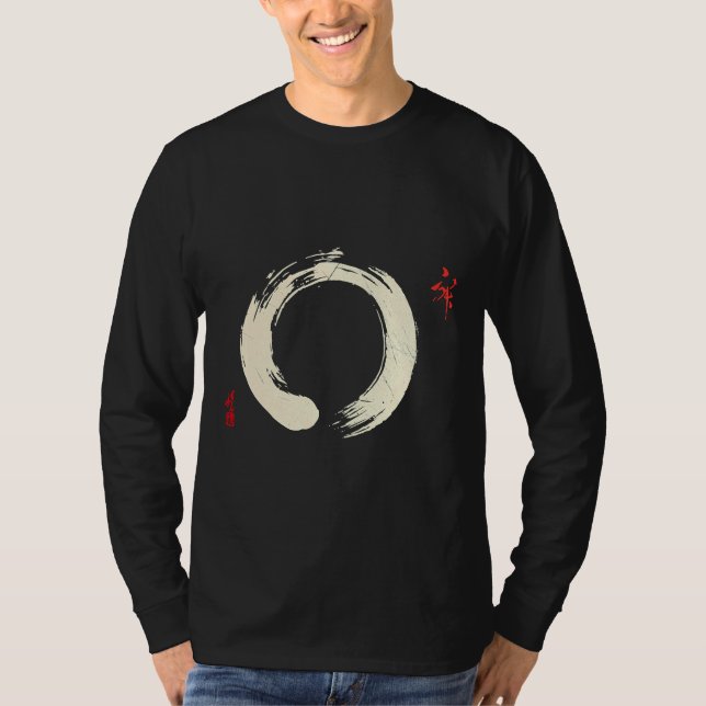 Camiseta Meditación Budista Yoga Bonsai Zen Enso Circle Go (Anverso)
