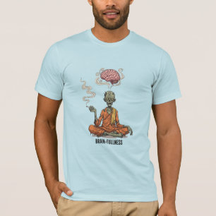 Camiseta Meditación Cerebral - Monje Zombie Meditando Diver
