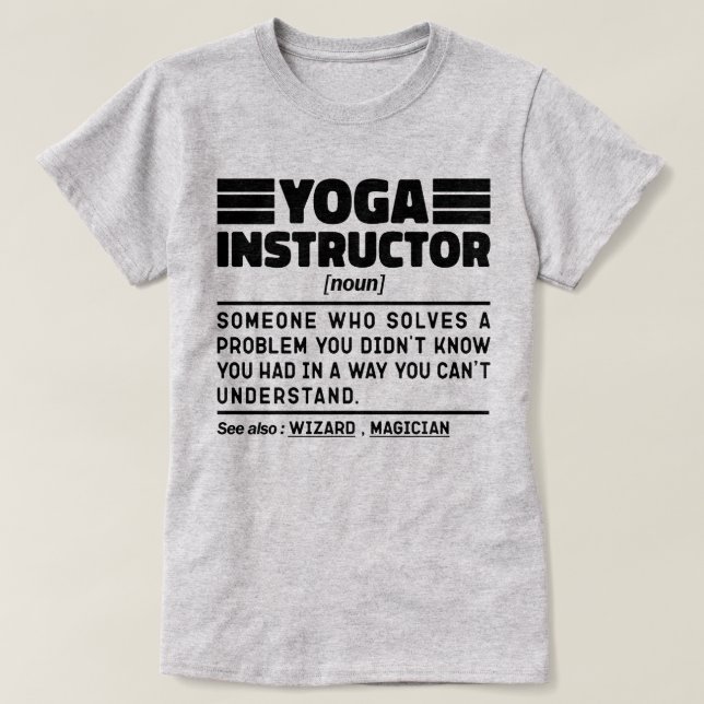 Camiseta Meditación de apreciación del entrenador de yoga n (Diseño del anverso)