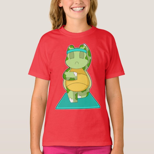 Camiseta Meditación de la gimnasia de yoga de tortuga (Anverso)