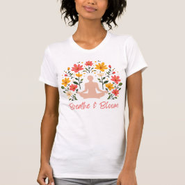 Camiseta Meditación de la respiración y la flor Slim Fit T-