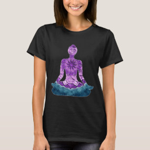 Camiseta Meditación De Mandala De Yoga En Floral Hippie Mor