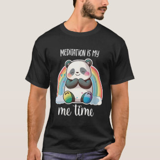 Camiseta Meditación de Panda Bear Yoga Meditación Panda Med