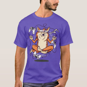 Camiseta meditación de perros de juegos