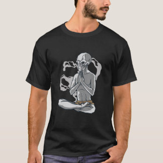 Camiseta Meditación de Yoga Alien