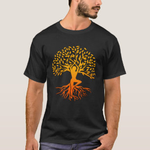 Camiseta Meditación de Yoga Árbol de la Buena Vida