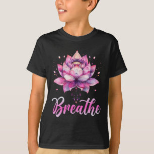 Camiseta Meditación de Yoga Flor de Loto Respira _1 