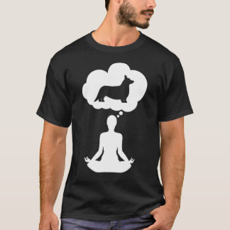 Camiseta Meditación De Yoga Paz Interior Piensa En Mi Corgi