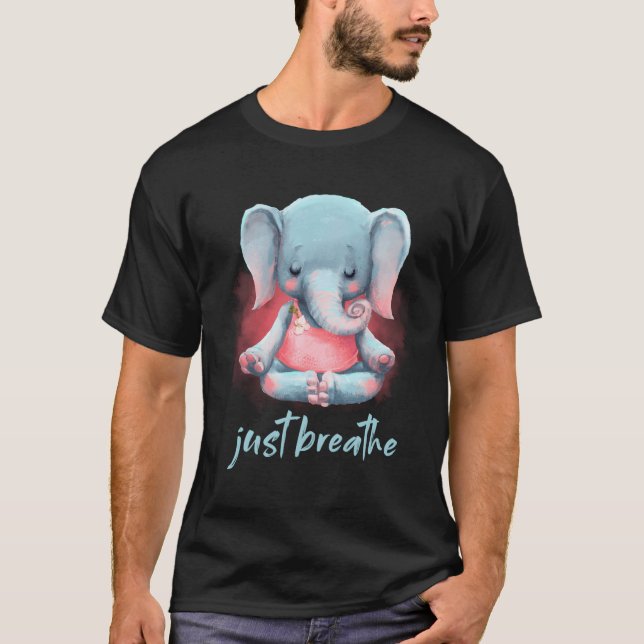 Camiseta Meditación del elefante Ganesha Tee Pilates Yoga A (Anverso)