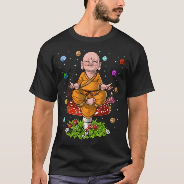 Camiseta Meditación del hongo Buda (Anverso)