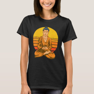 Camiseta Meditación Espiritual Budista Budismo Retro Amanec