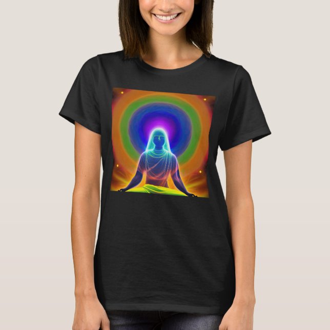Camiseta Meditación Iluminación Yoga espiritual trascendent (Anverso)