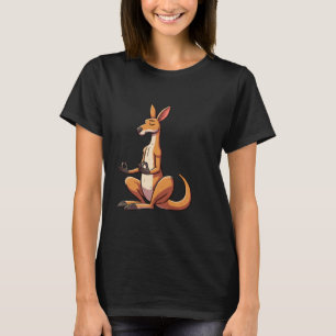 Camiseta Meditación Kangaroo Yoga Pose Relajante Animal