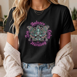Camiseta Meditación Mariposa Armonía Equilibrio Zen