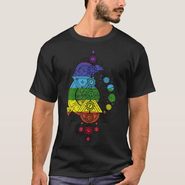 Camiseta Meditación mediática de S2 Chakra Chakras (30) (Anverso)