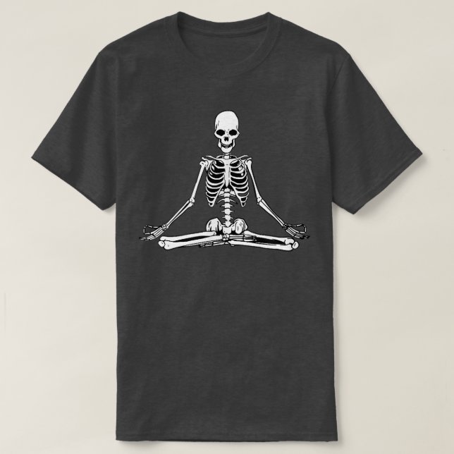 Camiseta Meditación Meditación Meditación Skeleton Meditaci (Diseño del anverso)